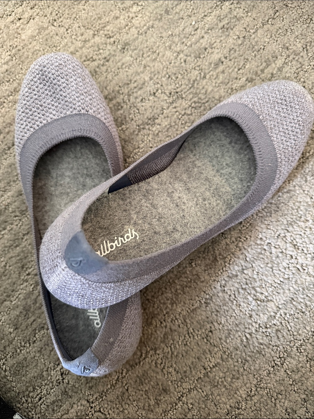 allbirds Light Gray Wool Ballet Flats